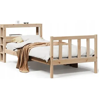 Postel Rám postele bez matrace, 90 x 190 cm, masivní borovicové dřevo