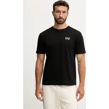 Pánské tričko Bavlněné tričko EA7 Emporio Armani AF10375.7M000567 černá 99A, vel. S
