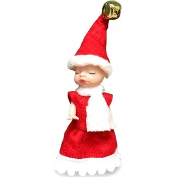 Panenka Panenka s šaty z kožešiny - Vánoční ozdoba