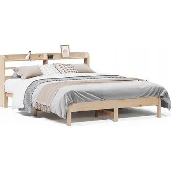 Postel Rám postele bez matrace, 140x200 cm, masivní borovicové dřevo