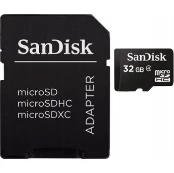 Paměťová karta SANDISK 32GB micro SDHC 32 GB třída 4 microSD + SD