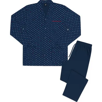 Pánské pyžamo xcena Pyžama rozepínací se vzorem bavlněné Velikost: XXXXL