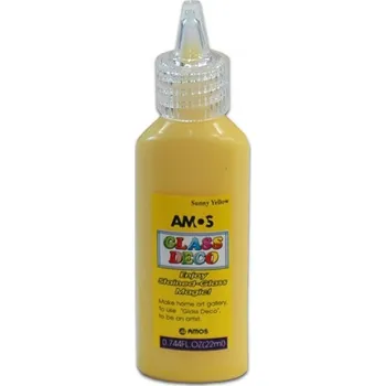 Speciální výtvarná barva AMOS Barvy na sklo 22 ml červená