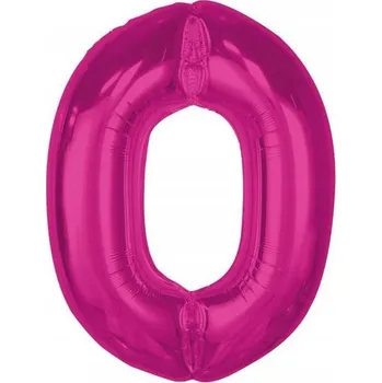 Balónek Fóliový balónek Smart, číslice 0, růžový, 92 cm
