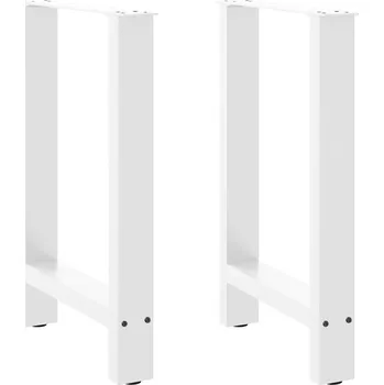 Stolová podnož Nohy ke konferenčnímu stolku, bílé, 2 ks, 60x(72-73) cm, ocel