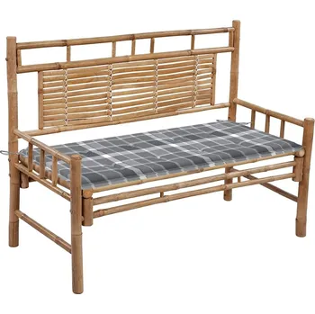 Zahradní lavice zahrada-XL Zahradní lavice s poduškou 120 cm bambus 3063890