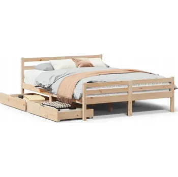 Postel Dvojlůžková dřevěná postel VidaXL 140x190 borovice