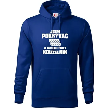 Pánská mikina Pokrývač kouzelník - Mikina pánská Cape s kapucí - 5XL ( Královská modrá )