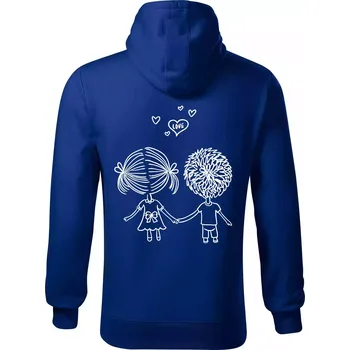 Pánská mikina Prince 01 - Mikina pánská Cape s kapucí - 4XL ( Královská modrá )