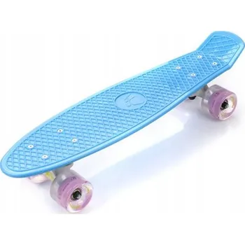 Skateboard Meteor FISCHKA S LED kolečky, modrý