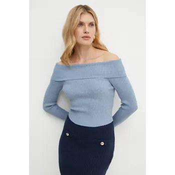 Dámský svetr Svetr Guess NINA dámský, modrá barva, W4BR73 Z3K92 W4BR73.Z3K92 95X, vel. XS