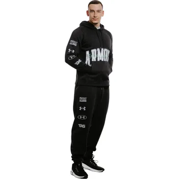 Dámská móda Pánská zateplená mikina s kapucí UNDER ARMOUR-UA Essential Flc Nov Hood-BLK Černá M