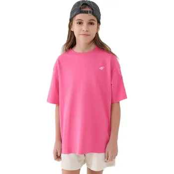 Dětská móda Dívčí tričko s krátkým rukávem 4F JUNIOR-TSHIRT F1851-54S-PINK Růžová 140