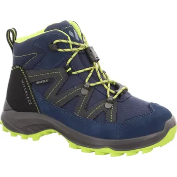 Dětská fitness obuv Juniorská členková turistická celokožená obuv WITEBLAZE-TROLL MID JR Modrá 25