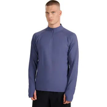 Pánská mikina Pánská zateplená běžecká mikina s 1/2 zipem 4F-SWEATSHIRT FNK M576-WAW25TFSWM576-32S-DENIM Modrá S