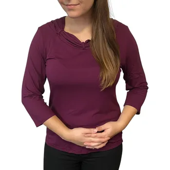 Dámská halenka Halenka Ina vínová s límcem Velikost Ina: 40