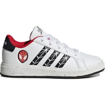 Dámská tenisová obuv Chlapecká rekreační obuv ADIDAS-Grand Court X Marvel Spider-man white/core black/scarlet Bílá 34