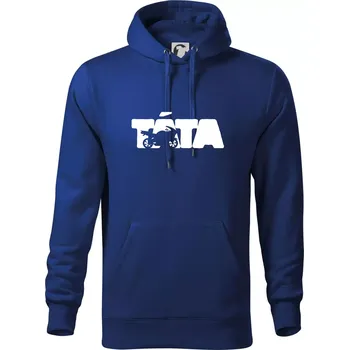 Pánská mikina Táta nápis - motorka supersport - Mikina pánská Cape s kapucí - 5XL ( Královská modrá )