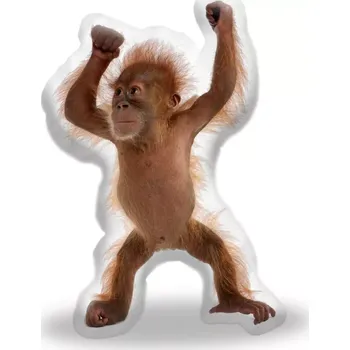 Polštář Sablio 3D polštář ve tvaru Orangutan