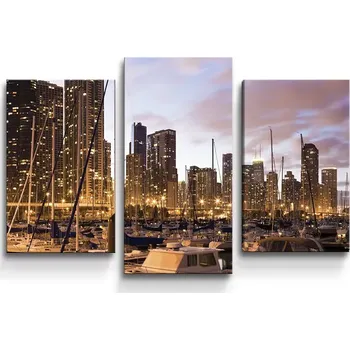 Obraz Sablio Obraz - 3-dílný Městský přístav - 75x50 cm