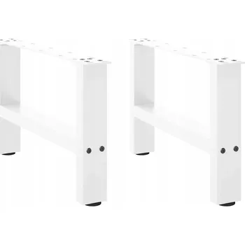 Stolová podnož Nohy ke konferenčnímu stolku, bílé, 2 ks, 50x(30-31) cm, ocel