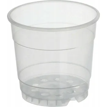 Květináč Květináč z průhledného plast Interplast 14 cm x 15 x 13 cm