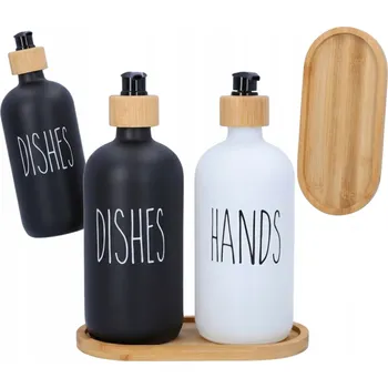 Dávkovač mýdla Ruční dávkovač mýdla stojací Cadro 500 ml bílý, hnědý, černý