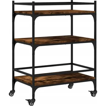 Servírovací stolek Kuchyňský vozík, kouřový dub, 65x40x86,5 cm