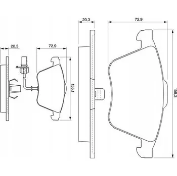 Brzdová destička Bosch 0 986 424 779 Sada brzdových destiček, kotoučové brzdy