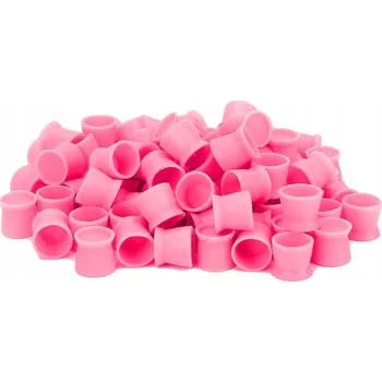 20KS SILIKONOVÉ KALÍŠKY NA TETOVACÍ BARVU RŮŽOVÉ