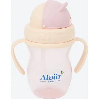 Hrnek Láhev se slámkou a držátky na pití Alvär 275 ml