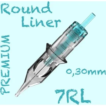 Tetovací jehla 7RL PREMIUM CARTRIDGE 0,30MM LINER SHADER 1KS N5