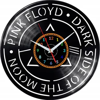 Hodiny PINK FLOYD HODINY NÁSTĚNNÉ DEKORATIVNÍ MODERNÍ VINYLOVÁ DESKA NA ZEĎ