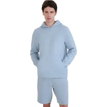 Pánská mikina Pánská mikina s kapucí 4F-SWEATSHIRT M1621-34S-LIGHT BLUE Modrá XXL