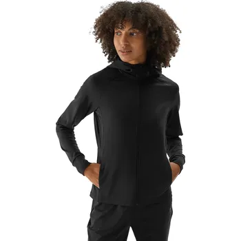 Dámská mikina Dámská zateplená tréninková mikina se zipem 4F-SWEATSHIRT FNK-WAW24TFSWF406-20S-DEEP BLACK Černá M