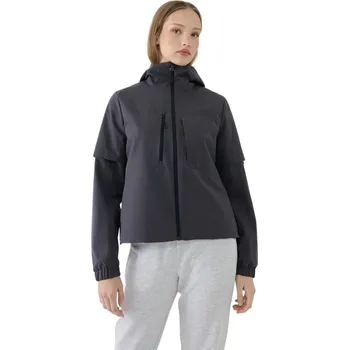 Dámská větrovka Dámská turistická bunda 4F-TECHNICAL JACKET-WSS25TTJAF687-22S-ANTHRACITE Šedá XS