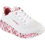 Dívčí rekreační obuv SKECHERS-Uno Lite Lovely Luv white/red Bílá 32