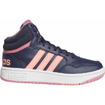 Pánská tenisová obuv Dívčí rekreační obuv ADIDAS-Hoops Mid 3.0 shadow navy/acid red/rose tone Modrá 36 2/3
