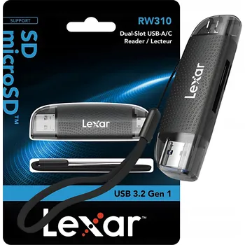Čtečka paměťových karet Čtečka paměťových karet Lexar Dual Slot USB-A/C microSD SD SDXC USB 3.1