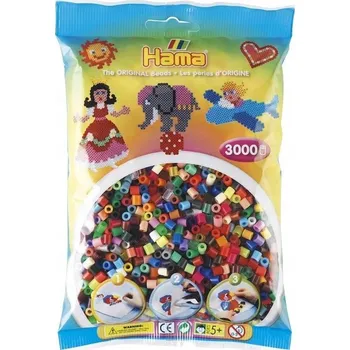 Dětské navlékací korálky Korálky Hama Midi 3000 201-68, mix barev č. 68