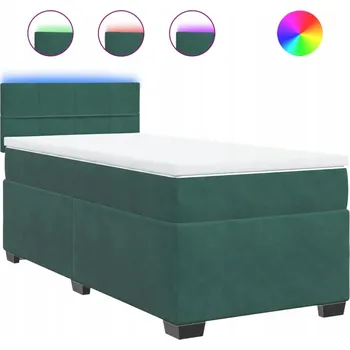 Ložnice Jednolůžková dřevěná postel VidaXL 90x200 cm, odstíny zelené