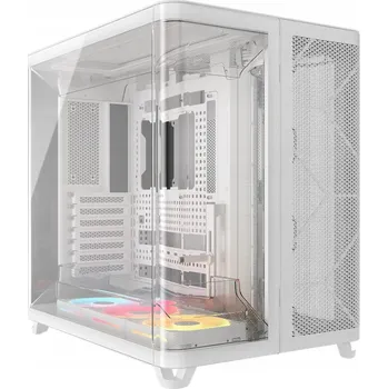 PC skříň Počítačová Počítačová Skříň Corsair AIR 5400 RS-R ARGB, ATX, Midi Tower Tvrzené sklo , bílá