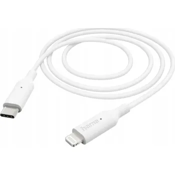 Datový kabel Kabel Hama USB typ C - Apple Lightning 1 m bílý
