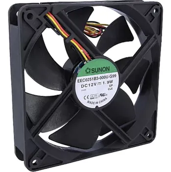 Počítačové chlazení Sunon Ventilátor: DC; axiální; 12VDC; 120x120x25mm; 127,5m3/h; 34dBA EEC0251B3-000U-G99