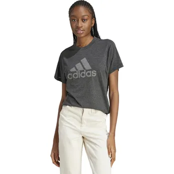 Dámské tričko Dámské triko s krátkým rukávem ADIDAS-W WINRS 3.0 TEE-IM2423-black melange/grey three, Černá XS