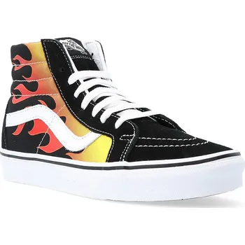 Pánská obuv Pánská vycházková obuv VANS-MN SK8-HI Reissue (Flame) black/black/white Černá 45