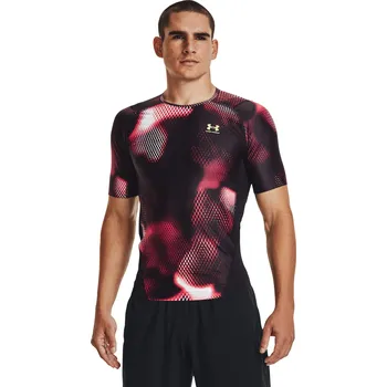 Pánské tričko Pánské kompresní triko s krátkým rukávem UNDER ARMOUR-UA IsoChill Prtd Comp SS-BLK-1374077-001 Černá S
