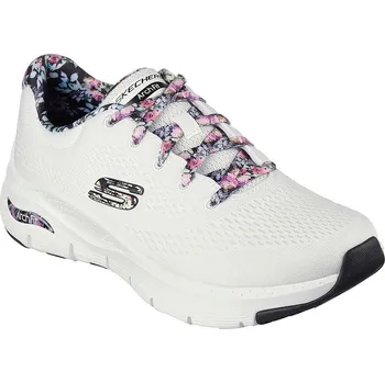 Dámská tenisová obuv Dámská rekreační obuv SKECHERS-Arch Fit First Blossom white/multi Bílá 41