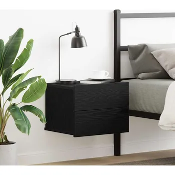 Ložnice Noční skříňka Černý dub 40 x 30 x 30 cm kompozitní dřevo
