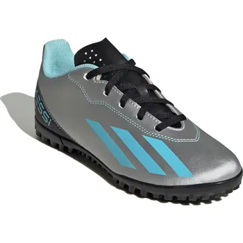 Turfy Juniorské fotbalové kopačky turfy ADIDAS-X CRAZYFAST MESSI 4 SILVMT/BLIBLU/CBLACK_IE4068_tf Šedá 36